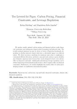 Too Levered for Pigou: Carbon Pricing, Financial Constraints, and Leverage Regulation
