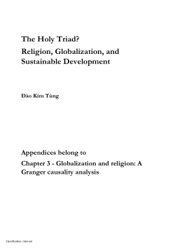 Appendices belong to Chapter 3 - Globalization and religion: A Granger causality analysis