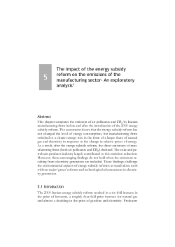 The impact of the Iranian energy subsidy reform on the emissions of the manufacturing sector- An exploratory analysis