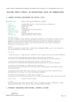 Building Impact Stories: An Inspirational Guide for Communicators