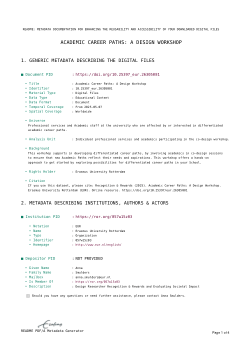 Academic Career Paths: A Design Workshop
