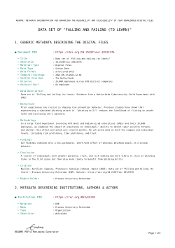 Data set of "Falling and failing (to learn)"