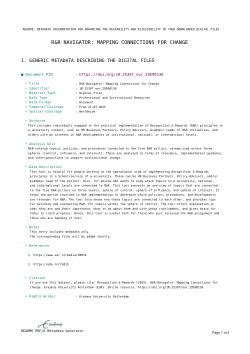 R&R Navigator: Mapping Connections for Change