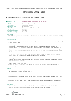 Stakeholder Mapping Guide