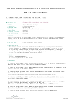 Impact Activities Catalogue