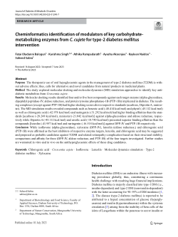 Cheminformatics identification of modulators of key carbohydrate-metabolizing enzymes from C. cujete for type-2 diabetes mellitus intervention