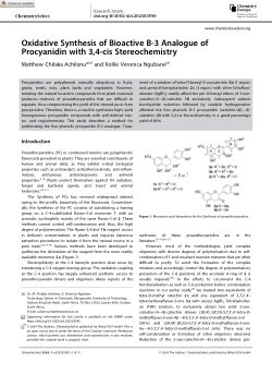 Oxidative Synthesis of Bioactive B-3 Analogue of Procyanidin with 3,4-cis Stereochemistry