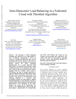 Intra-Datacenter Load Balancing in a Federated Cloud with Throttled Algorithm