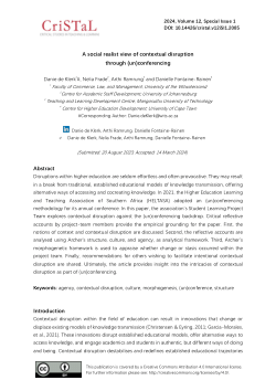 A social realist view of contextual disruption  through (un)conferencing