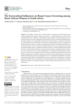 The Sociocultural influences on breast cancer screening among rural African women in South Africa