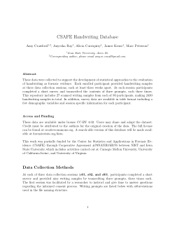CSAFE Handwriting Database