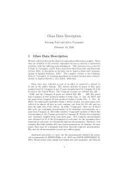 Elemental chemical compositions of float glass samples