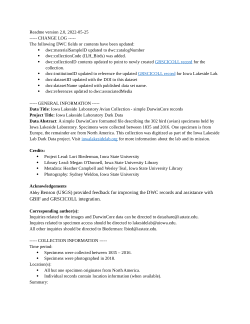 Iowa Lakeside Laboratory Avian Collection - simple DarwinCore records