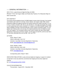 Locally Enhanced Digital Soil Map (LE-DSM) Soil Organic Matter and Particle Size Fractions 10-m Resolution Maps for North Central Iowa.