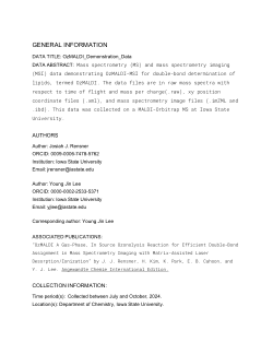 OzMALDI Experimental Data