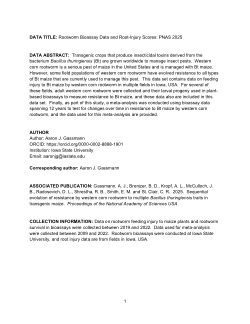 Rootworm Bioassay Data and Root-Injury Scores: PNAS 2025