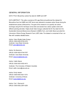 Miscanthus carbon flux data for SABR and UIEF
