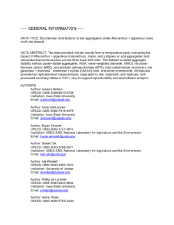 Biochemical contributions to soil aggregation under Miscanthus × giganteus: Iowa multi-site dataset