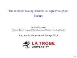 The multiple testing problem in high-throughput biology