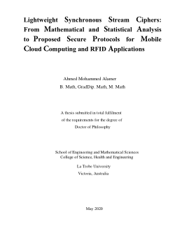 Lightweight synchronous stream ciphers: From mathematical and statistical analysis to proposed secure protocols for mobile cloud computing and RFID applications