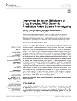 Improving Selection Efficiency of Crop Breeding With Genomic Prediction Aided Sparse Phenotyping
