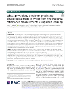 Wheat physiology predictor: predicting physiological traits in wheat from hyperspectral reflectance measurements using deep learning