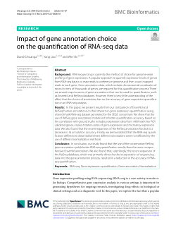 Impact of gene annotation choice on the quantification of RNA-seq data