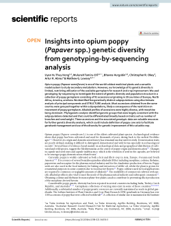 Insights into opium poppy (Papaver spp.) genetic diversity from genotyping-by-sequencing analysis