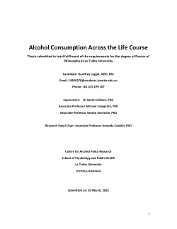 Alcohol Consumption Over the Life Course