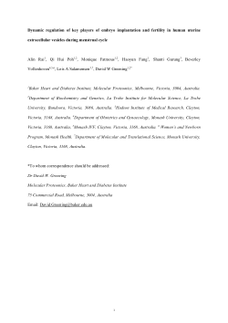Proteomic profiling of human uterine extracellular vesicles reveal dynamic regulation of key players of embryo implantation and fertility during menstrual cycle