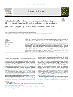 Biofortification of kale microgreens with selenate-selenium using two delivery methods: Selenium-rich soilless medium and foliar application