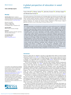 A global perspective of education in weed science