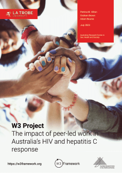 W3 Project: The impact of peer-led work in Australia’s HIV and hepatitis C response
