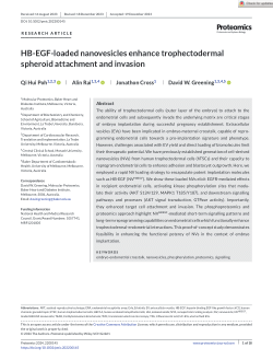 HB-EGF-loaded nanovesicles enhance trophectodermal spheroid attachment and invasion.