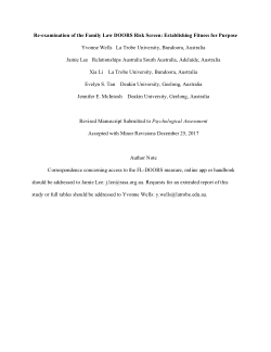 Re-examination of the Family Law Detection of Overall Risk Screen (FL-DOORS): Establishing fitness for purpose