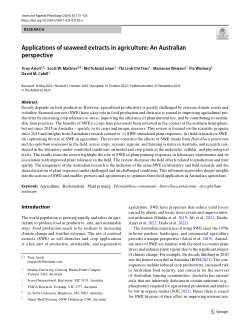 Applications of seaweed extracts in agriculture: An Australian perspective