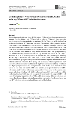 Modelling Role of Protective and Nonprotective HLA Allele Inducing Different HIV Infection Outcomes