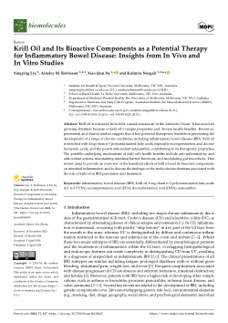 Krill Oil and Its Bioactive Components as a Potential Therapy for Inflammatory Bowel Disease: Insights from In Vivo and In Vitro Studies