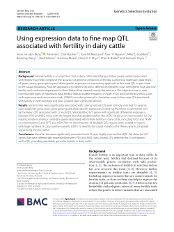 Using expression data to fine map QTL associated with fertility in dairy cattle