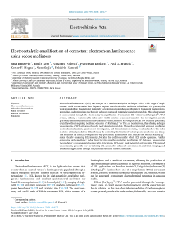 Electrocatalytic amplification of coreactant electrochemiluminescence using redox mediators