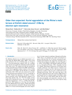 Older than expected: fluvial aggradation of the Rhine's main terrace at Kärlich dated around 1.5Ma by electron spin resonance