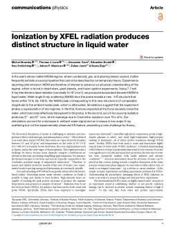 Ionization by XFEL radiation produces distinct structure in liquid water