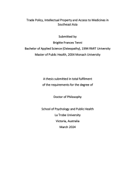 Trade policy, Intellectual Property and Access to Medicines in Southeast Asia