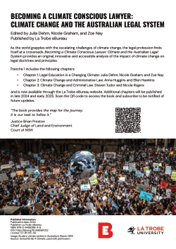 Becoming a Climate Conscious Lawyer - Tranche 1 Flyer