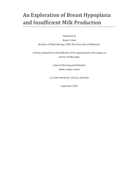 An exploration of breast hypoplasia and insufficient milk production
