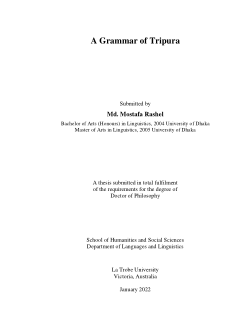 A Grammar of Tripura