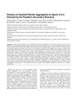 The Kinetics of Amyloid Fibrillar Aggregation of Uperin 3.5 Is Directed by the Peptide’s Secondary Structure