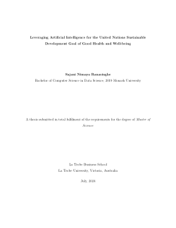 Leveraging Artificial Intelligence for the United Nations Sustainable Development Goal of Good Health and Well-being