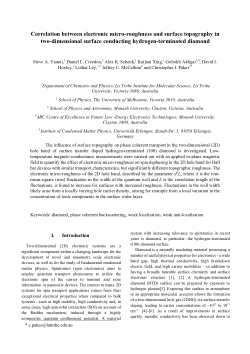 Correlation between electronic micro-roughness and surface topography in two-dimensional surface conducting hydrogen-terminated diamond