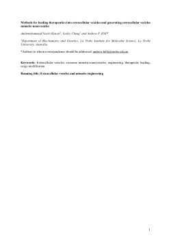 Methods for loading therapeutics into extracellular vesicles and generating extracellular vesicles mimetic-nanovesicles